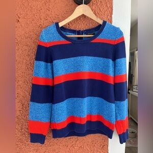 Women’s Tommy Hilfiger Blue/Orange Striped Sweater Size Large
